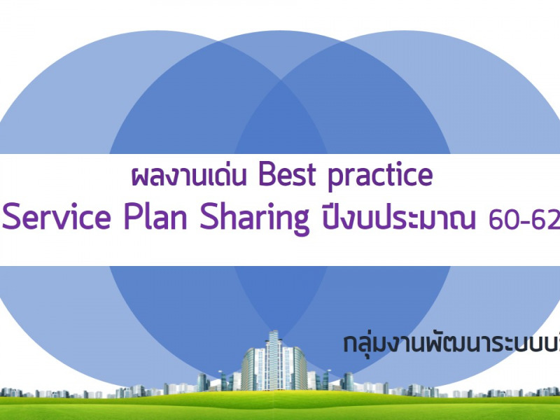 ผลการคัดเลือกผลงานเด่น(ฺBest Practice) การสัมมนาแลกเปลี่ยนเรียนรู้การพัฒนาระบบบริการสุขภาพ(Service Plan Sharing)