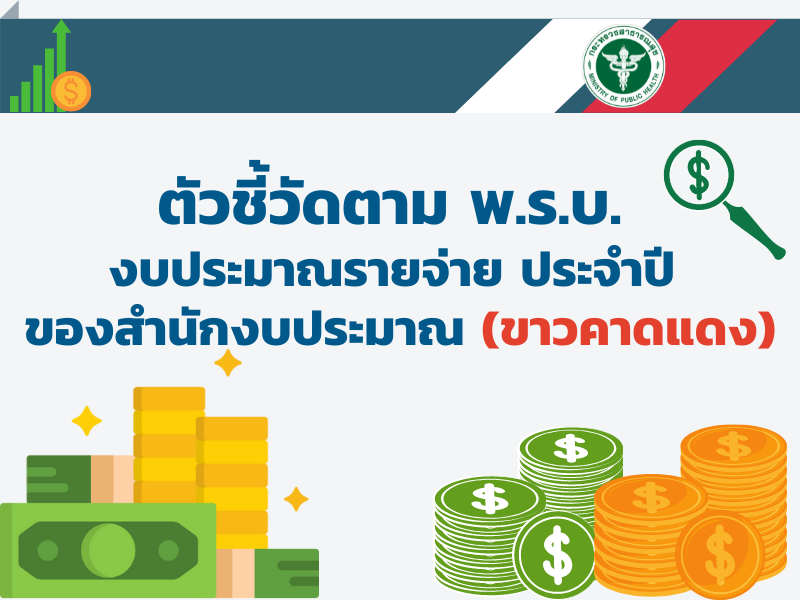 ตัวชี้วัดตาม พ.ร.บ.  งบประมาณรายจ่าย ประจำปี  ของสำนักงบประมาณ (ขาวคาดแดง)