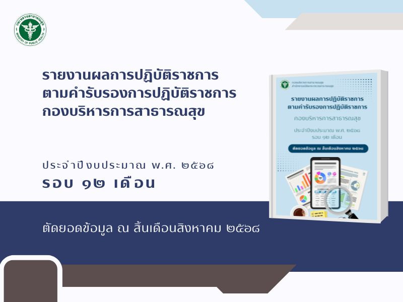 รายงานผลการปฏิบัติราชการตามคำรับรองการปฏิบัติราชการ ประจำปีงบประมาณ พ.ศ. 2568  รอบ 12 เดือน